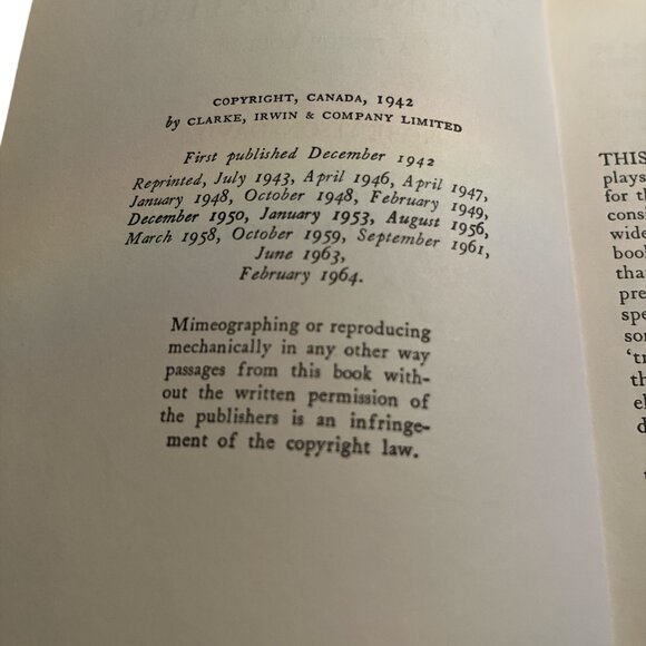 BOOK Shakespeare for Young Players Small Hardcover Vintage 1964 - Picture 4 of 5